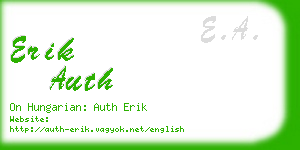 erik auth business card